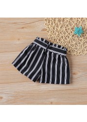 2021 new summer striped shorts casual children's clothing shorts for girls sports shorts kids clothing girl