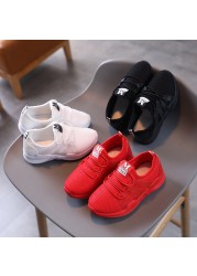 Children Lace-up Air Mesh Sneakers For Kids Lightweight Tenis Toddler Girls Red Casual Shoes Boy Running Shoes Student Shoes 4-12Y