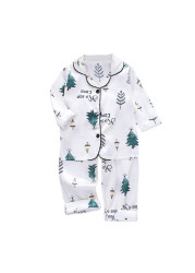 Summer 2 pcs/set Cartoon Kids Boys Short-sleeved Tops + Pants Suit Home Wear Set Children's Pajamas set 2-7 years For Kids