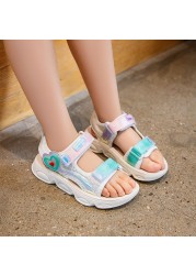 Girl Sandals Summer Of 2022 New Beach Shoes Kid's Comfortable Breathable Pink Sport Sandals Baby Leisure Children's Sandal