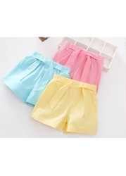 Summer Kids Girls Solid Color Pants Fashion Cute Pants Children Pants Girls Pants Teenage Costume For 2-12 Years