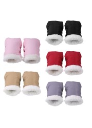 2pcs Winter Warm Stroller Gloves Waterproof Gloves Stroller Accessory Stroller Mitten Winter Warm Pram Gloves Hand Muff Mitten Baby