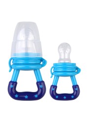 3 in 1 Baby Nipple Fresh Food Fruit Milk Feeding Bottles Nibbles Learn Feeding Drinking Water Straw Handle Teething Pacifier