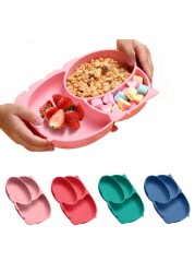 Children's sucking disc divided bowl tableware complementary food baby drop-resistant eat training feeding dinnerware set