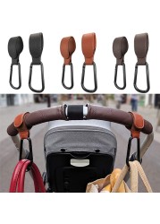 1/2pcs PU Leather Baby Stroller Hook Bag Stroller Rotate 360 ​​Degree Rotate Pram Organizer Stroller Hook Accessories