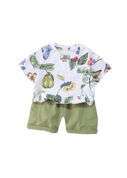 New summer baby girls clothes suit children boys fashion cotton T-shirt shorts 2pcs/sets baby casual outfit kids tracksuits