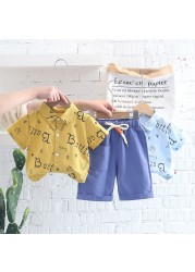 Summer Baby Clothes Suit Children Boys Letter Print T-shirt + Pants 2pcs/set Baby Casual Clothes Infant Kids Tracksuit Suit