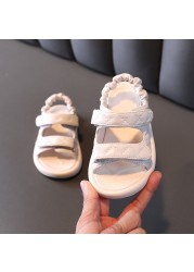 Summer Children's Shoes Girls Sandals Solid Color Toddler Sneakers Soft Bottom First Walkers Baby Girl Shoes