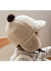 MILANCEL 2021 Winter Baby Hat Toddler Warm Caps Infant Girls Caps Teddy Fur Hats