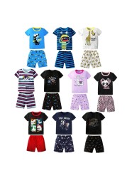 2022 Dinosaur Unicorn Panda Children's Clothing Summer Boys and Girls Clothes Teenagers Kids Suits Boys Sets Girls Outfits