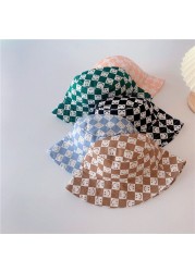 MILANCEL 2022 Spring New Kids Cap Casual Boys Hat Korean Smile Girls Hat Fashion Chess Children Hat