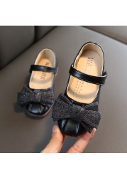 Pu Baby Baby Shoes Soft Rubber Sole Shoes Anti-slip Bow Sandals Casual Walking Shoes Kids Baby Girls Princess Shoes