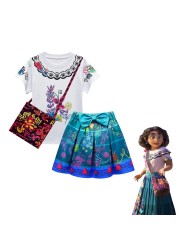 Princess Costume Encanto Girls T-Shirt and Pleated Skirt Set