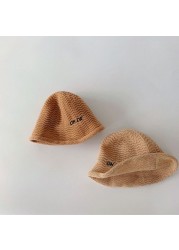 MILANCEL 2022 spring new children's breathable girls hat Korean boys straw hat letter embroidery children's hat