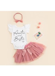 Ma&Baby 6M-4Y Newborn Infant Baby Girls Clothes Set Summer Letter Romper Ruffle Tulle Pants Cute Girls Outfits Costumes D01