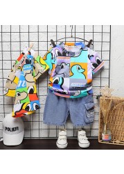 New Boys Clothes Summer Newborn Baby Girl Clothes Children Cartoon Sport T-shirt + Shorts 2pcs/set Infant Costume Kids Tracksuit