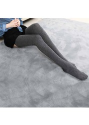 New Socks Women Cotton Thigh High Over the Knee Socks for Ladies Girls Warm 80cm Super Long Stocking Sexy Medias