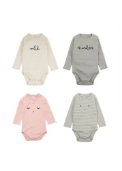 Spring Summer Newborn Infant Baby Boys Girls Romper Playsuit Overalls Newborn One Piece Clothes Cotton Long Sleeve Baby Jumpsuit