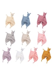 Baby Soother Appease Towel Bib Soft Animal Cats Doll Teether Infant Comfort Sleeping Nursing Cuddling Blanket Toys Shower