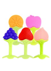 10pcs Fruit Baby Silicone Teether Baby Accessories Newborn Personalized Pacifier Cute DIY Teething BPA Free Toys for Kids