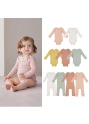 Baby Girl Rompers Spring Summer Cotton Long Sleeve One Piece Newborn Baby Girl Boy Basic Clothes Baby Girl Outfit