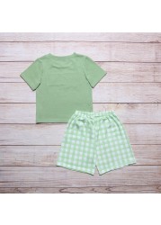 2022 Casual Toddler Kids Tracksuit MAMA'S Boy's Clothing Sets for Boys Costumes Green 95% Cotton Boy Clothes 1-8T Children