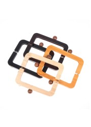 20X 8cm Bag Frames Wood Handle Wooden Bags Close Kiss Clasp Purse Frames Lock Buckles DIY Accessories for Handbags