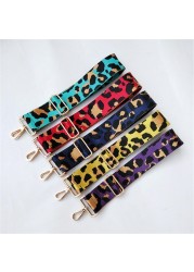 New Thicken Color Women Bag Accessories Leopard Print Adjustable Shoulder Strap DIY Crossbody Bag Webbing Strap Handle 5cm Wide