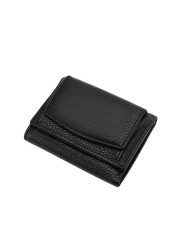 2022 News Japanese Leather Lady's Wallet Personalized First Letter Hot Stamping Card Bag Short ins Hot Leather Zero Wallet