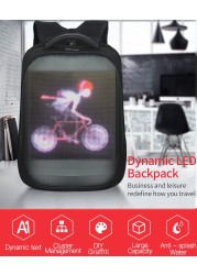 شبكة بكسل على ظهره مع led على ظهره مع شاشة ذكية الظهر حزمة led mochila con led 15.6 بوصة محمول على ظهره النساء