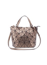 Women's Handbag Geometric Quilted Diamond Tote Bag Shoulder Bag Laser Plain Foldable 2020