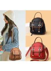 Fashion Vintage Leather Women Shoulder Bag Backpack Multifunctional Luxury Handbag Women Messenger Bags Female Crossbody Bags