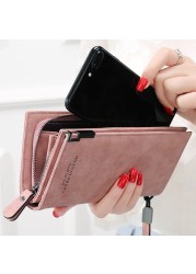 2020 Long Wallet Women Cute Leather Wallet Women Wallets Zipper Female Purse Clutch Cartera Mujer