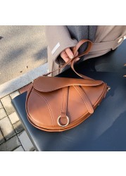 Famous Brand Handbags and Purses 2021 Luxury Designer Ladies Crossbody Shoulder Bag PU Leather Women Saddle Bag