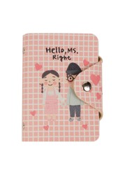 Women Cartoon Print Portable Credit Card Bag Passport Case PU Leather 20 Bit Large Capacity Multifunctional Business