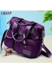 New ladies fashion waterproof nylon felt bag casual nylon shoulder bag mummy bag large capacity messenger bag