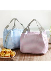 Fashion Portable Insulated Oxford Cloth Print Lunch Bag Thermal Food Picnic Lunch Bags For Women Kids Men Lunch Bag Tote