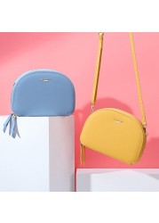 Women Crossbody Bag Fashion Semicircle Saddle Solid Color All-match Comfortable Shoulder Bags For Female Designer Handbags