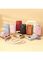 Women Wallet Mobile Phone Wallet Small Shoulder Bag Multifunction Handbag Money Wallets Clutch Card Holders Storage Organizer