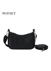 Women PU Leather Solid Color Shoulder Crossbody Bag Casual Zipper Messenger Bags for Friends Birthday Gifts