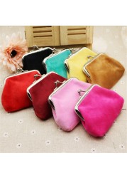 Women Corduroy Small Wallet Coin Purse Clutch Handbag Bag Girls Card Holder Keychain Bag Sanitary Napkins Travel Makeup Bag