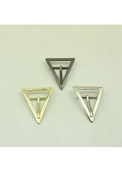 20pcs ID25mm Metal Flat Triangle Pin Buckles Strap Belt Adjust Adjuster Clasp Hook DIY Clothes Shoes Decoration Buckle