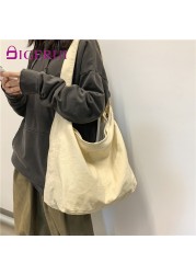 DIGERUI Casual Messenger Bag Women Shopper Canvas Tote Bag Female Solid Simple Large Capacity Shoulder Bag Female Crossbody Bags