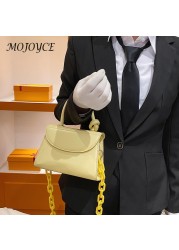 Women Leather Small Square Bag Handbag Thick Chain Shoulder Messenger Satchel for Women Christmas Birthday Gifts