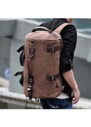 New Men's Canvas Backpack Handbag Sports Backpack Travel Backpack Fashion Leisure Bags Large Capacity Backpack