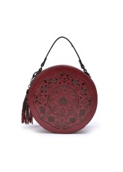 Fashion Design Women Round Bag Leather Brand Women's Circular Crossbody Shoulder Messenger Bag Ladies Purse Female Bolsa Handbag