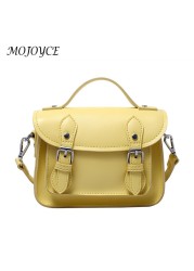 PU Leather Solid Color Flap Messenger Bag Design Lady Casual Flap Crossbody Bag For Women Christmas Gifts