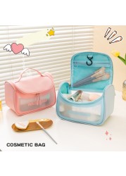 Transparent Cosmetic Makeup Bags PVC Waterproof Large Capacity Portable Wash Bag for Ladies Travel Cosmetic Organizer