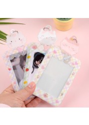 INS Colorful Photo Card Holder Pendant for Small Photo Sticker and Name Card 7.5*14.6cm Photo with Key Chain Cartoon Card Cutter