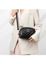 Luxury designer high quality leather ladies shoulder bag 2022 new solid color plaid women messenger bags mobile phone wallet bag